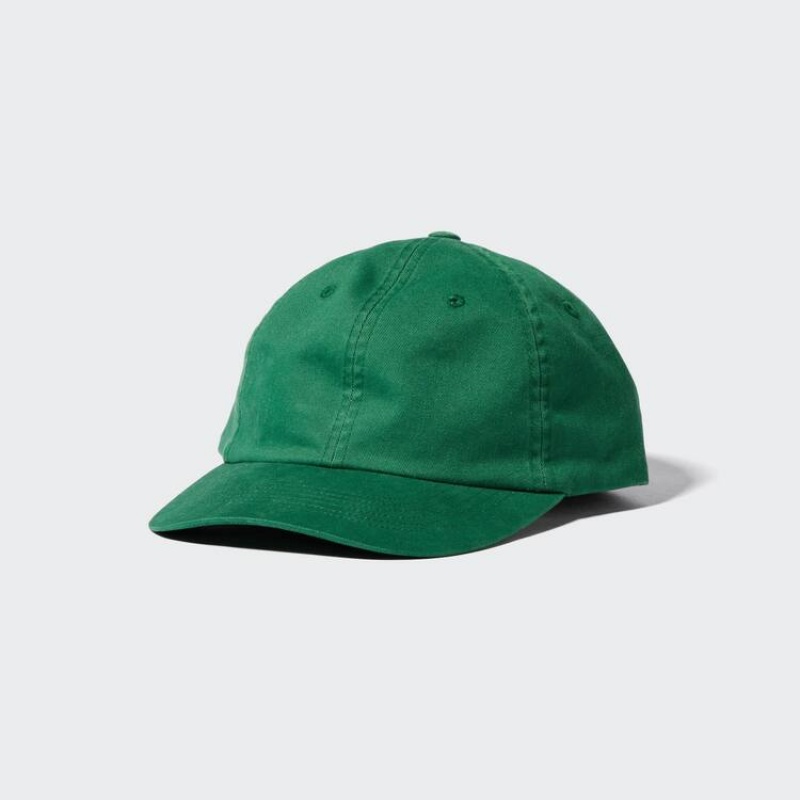 Men\'s Uniqlo Washed Twill Caps Green | LDKC-98423