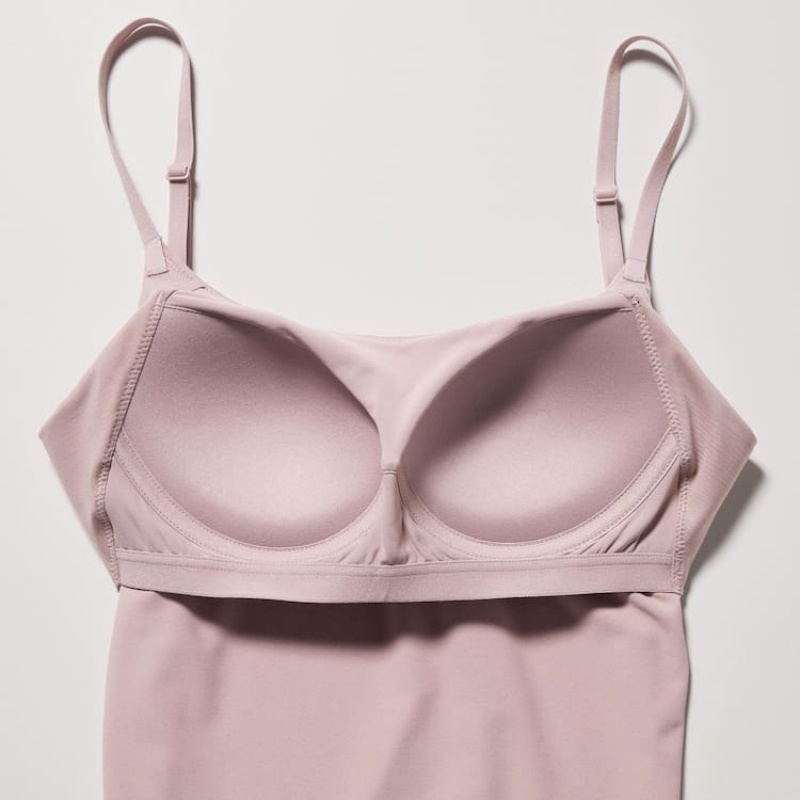 Women's Uniqlo Airism Camisole Bras Pink | ZODH-60542