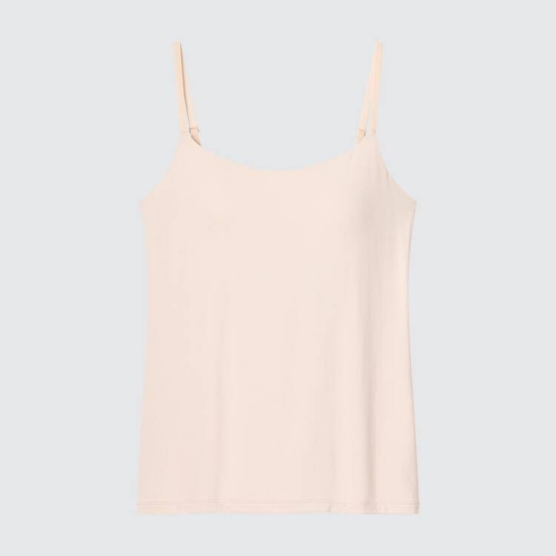 Women's Uniqlo Airism Camisole Tops Beige | ITKQ-54698