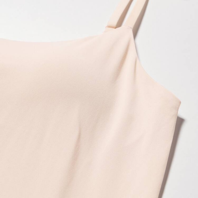 Women's Uniqlo Airism Camisole Tops Beige | ITKQ-54698