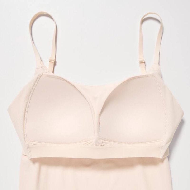 Women's Uniqlo Airism Camisole Tops Beige | ITKQ-54698