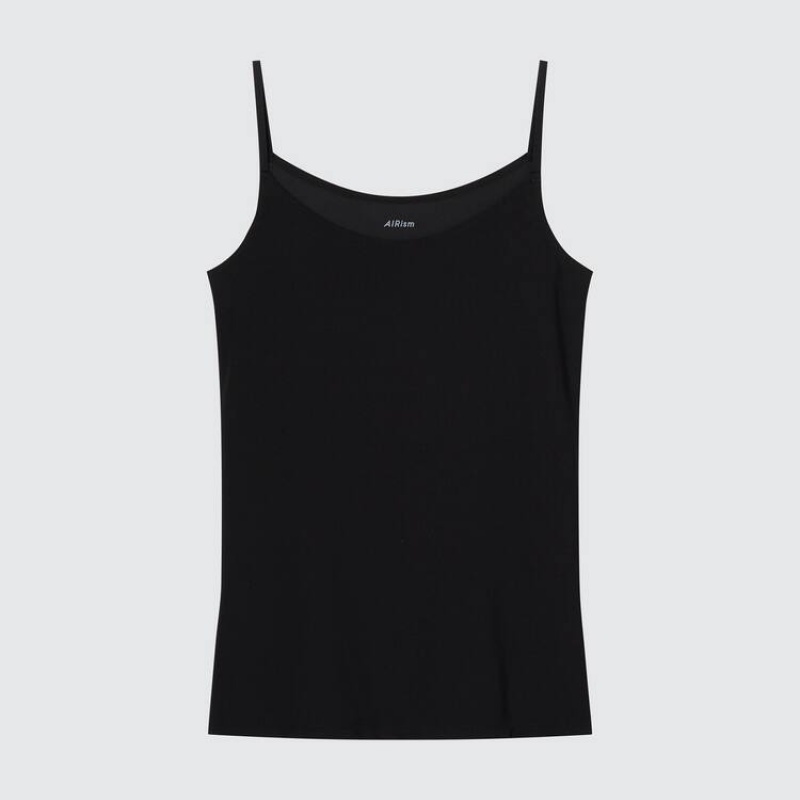 Women\'s Uniqlo Airism Camisole Tops Black | UHGR-37501