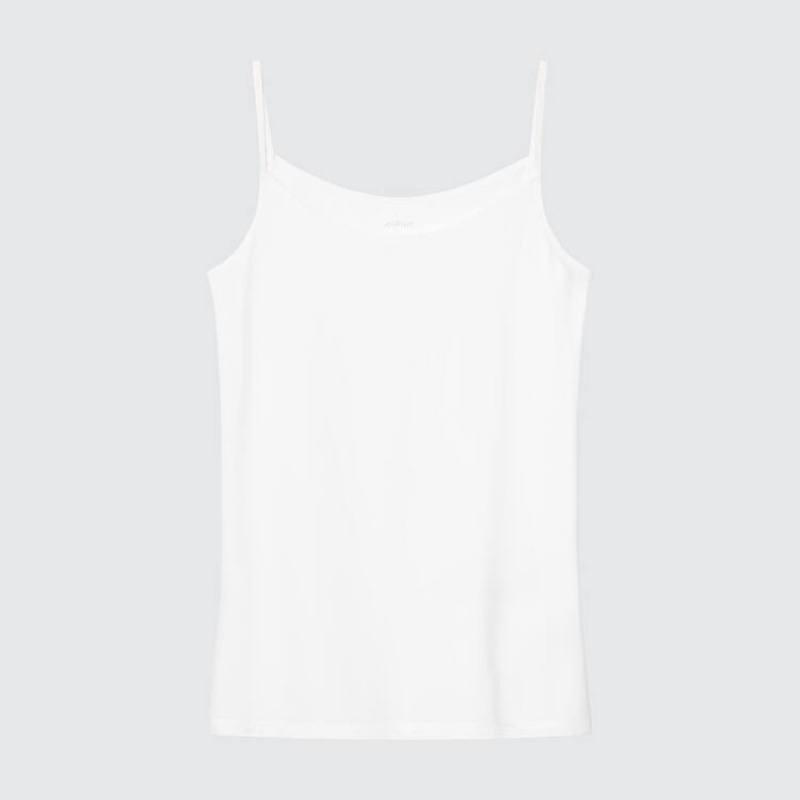 Women\'s Uniqlo Airism Camisole Tops White | QRVH-71905