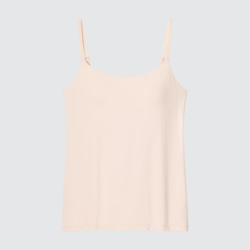 Women's Uniqlo Airism Camisole Vest Beige | VFUL-30794