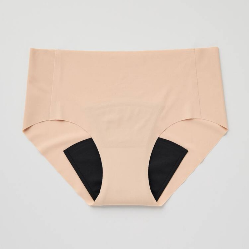 Women's Uniqlo Airism Hiphugger Period Pants (Light Absorbency) Underwear Coral | JONF-91307