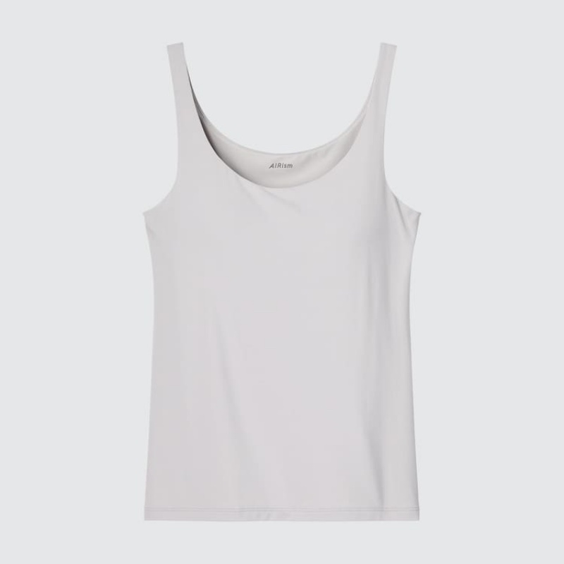 Women's Uniqlo Airism Sleeveless Vest Grey | ROGS-23685