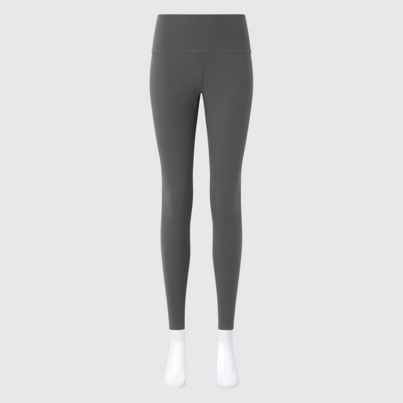 Women\'s Uniqlo Airism Uv Protection Leggings Grey | PJXC-70319