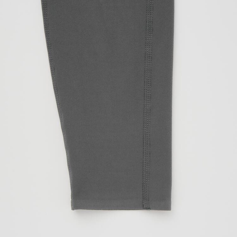 Women's Uniqlo Airism Uv Protection With Pockets (Long) Leggings Grey | NYKQ-50897