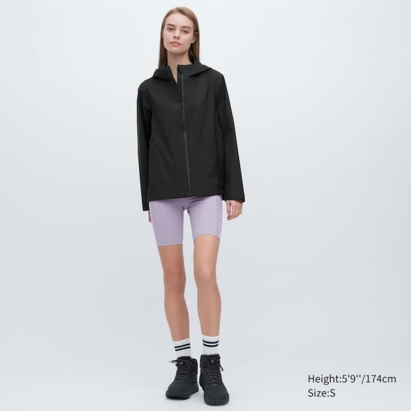 Women's Uniqlo Blocktech Parka Black | LCKM-71465