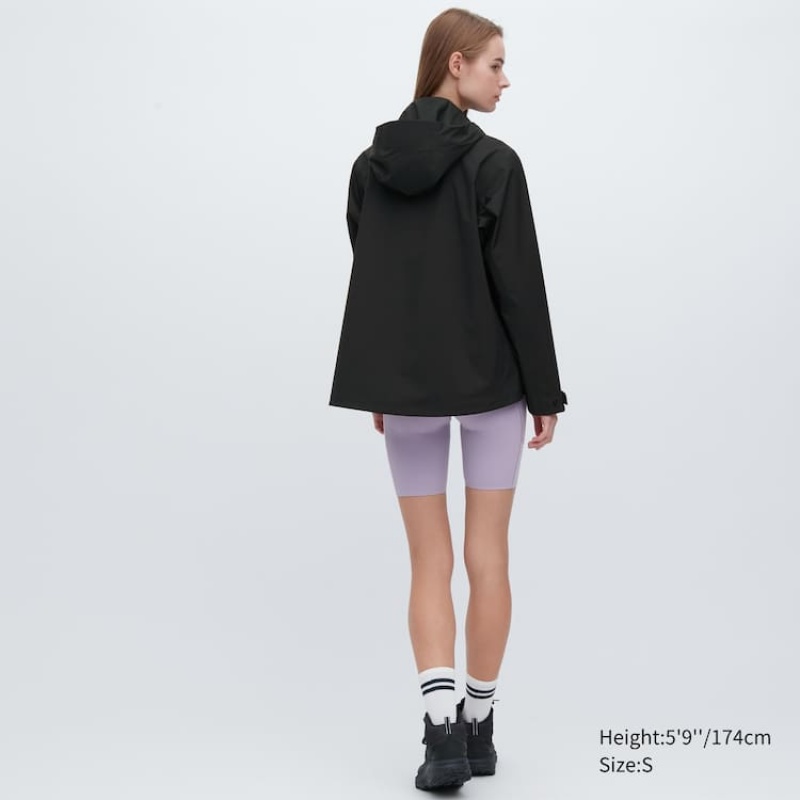 Women's Uniqlo Blocktech Parka Black | LCKM-71465