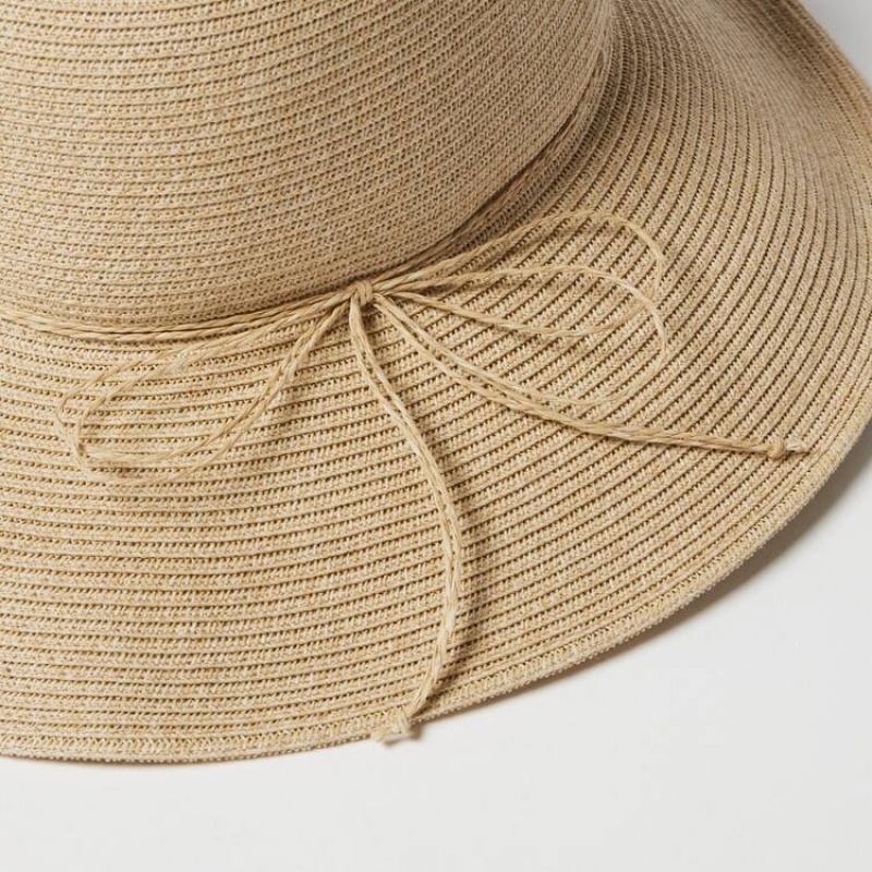 Women's Uniqlo Braided Hats Beige | DUMP-65471