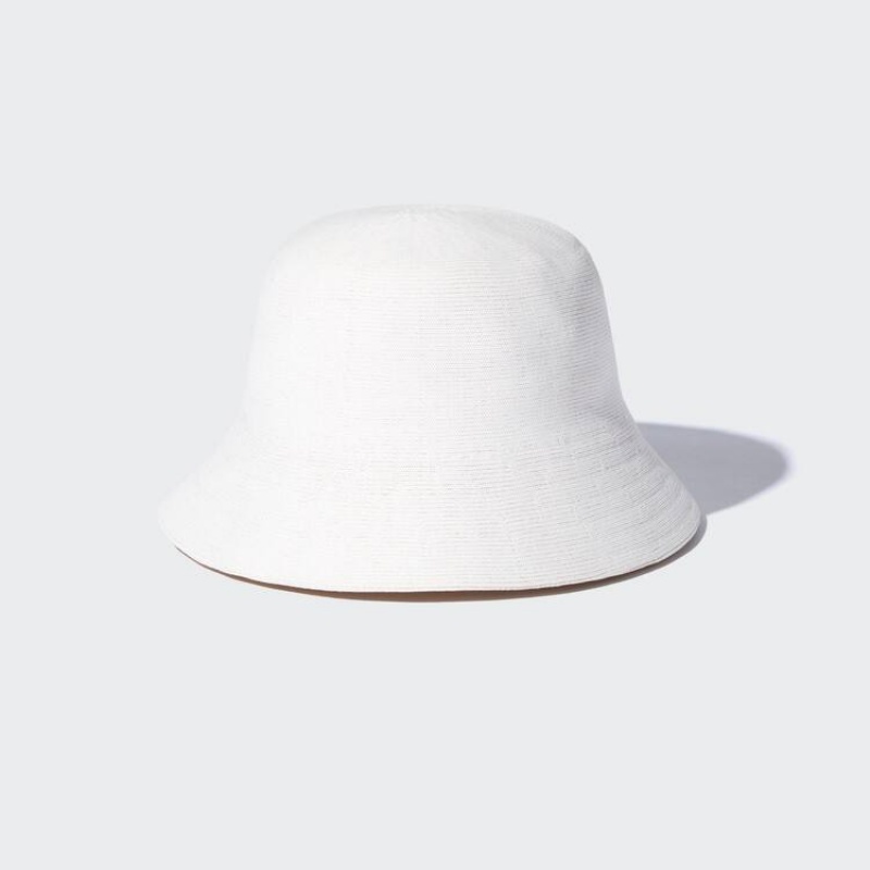 Women\'s Uniqlo Bucket Hats White | XOEB-02897