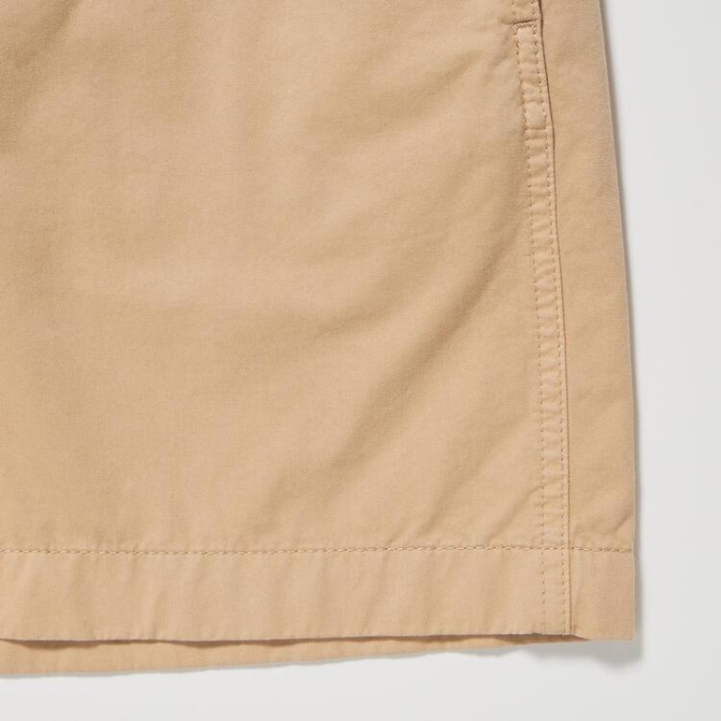 Women's Uniqlo Chino Shorts Beige | RELJ-47123