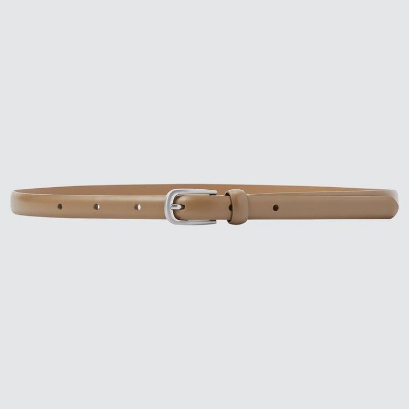 Women\'s Uniqlo Clean (2021 Season) Belts Beige | OXWL-35940