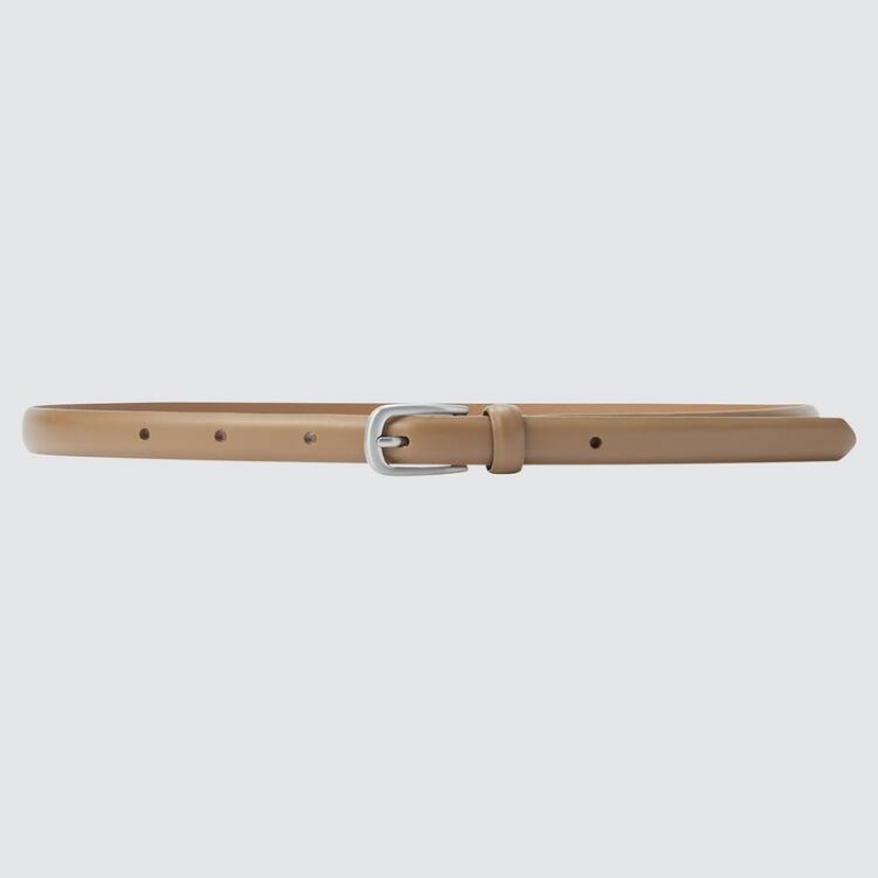 Women\'s Uniqlo Clean Belts Beige | BJMC-54721