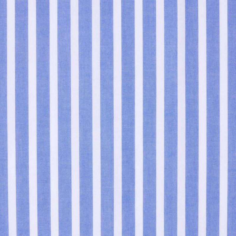 Women's Uniqlo Cotton Striped Long Sleeved Shirts Blue / White | AXIM-25618