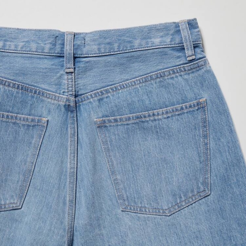 Women's Uniqlo Denim Shorts Blue | TYSP-79402