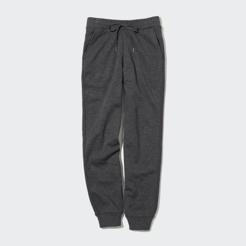 Women's Uniqlo Heattech Pile Lined (Long) Jogger Dark Grey | DWKR-63519