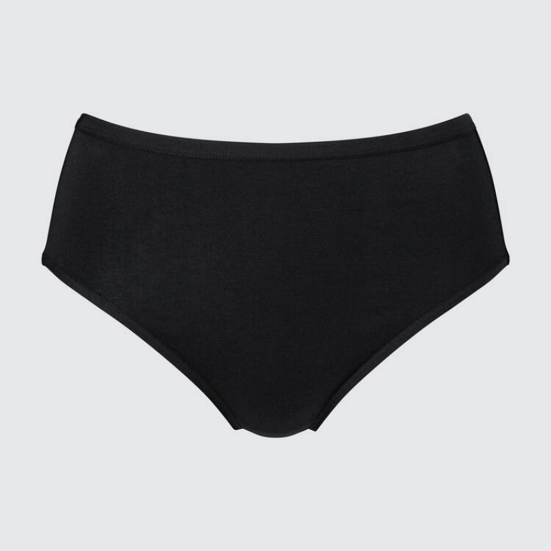 Women\'s Uniqlo High Rise Underwear Black | DLMZ-75423