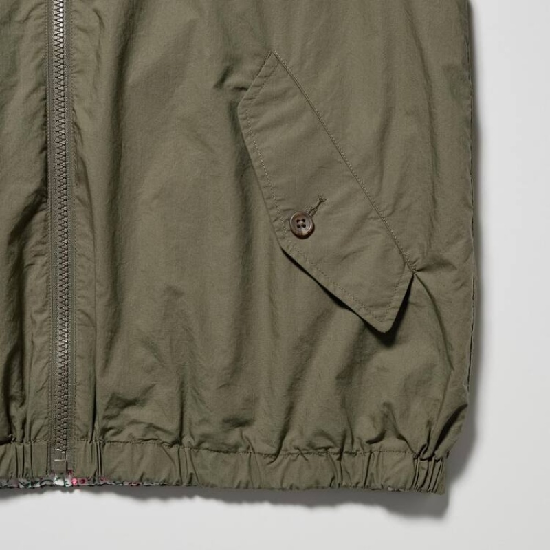 Women's Uniqlo Ines De La Fressange Reversible Parka Olive | ZUWY-50236