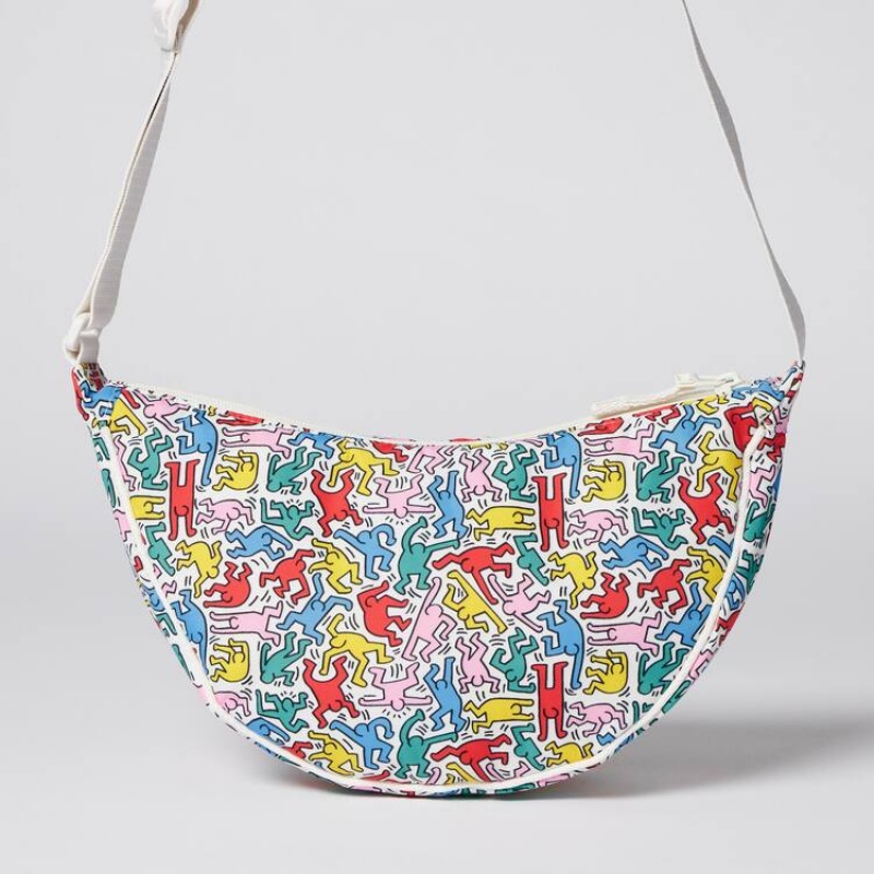 Women's Uniqlo Keith Haring Ut Round Mini Shoulder Bags White | OCZR-71426