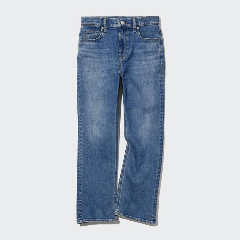 Women's Uniqlo Kick Flared Jeans Blue | SVCY-53178