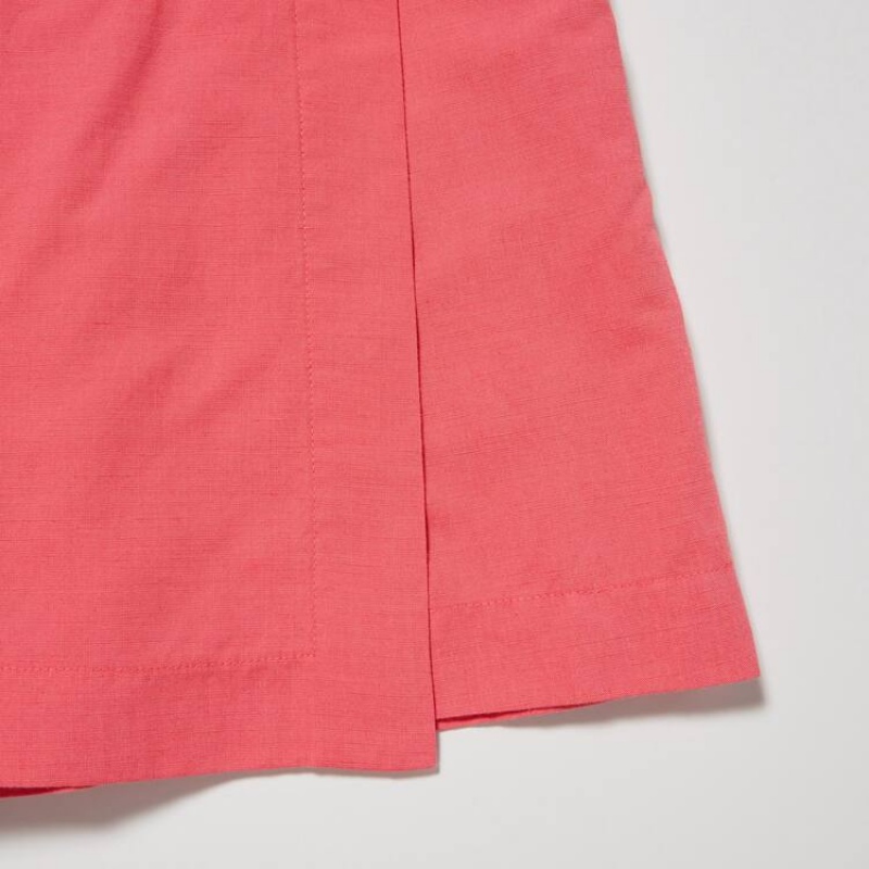 Women's Uniqlo Linen Blend Skort Skirts Pink | DKZC-62453