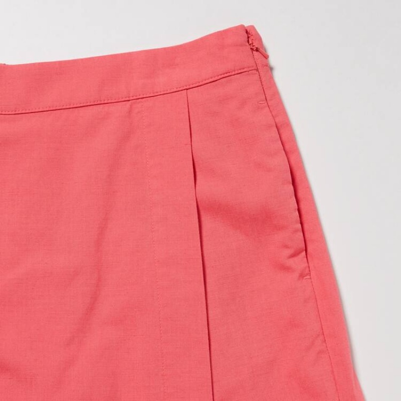 Women's Uniqlo Linen Blend Skort Skirts Pink | DKZC-62453