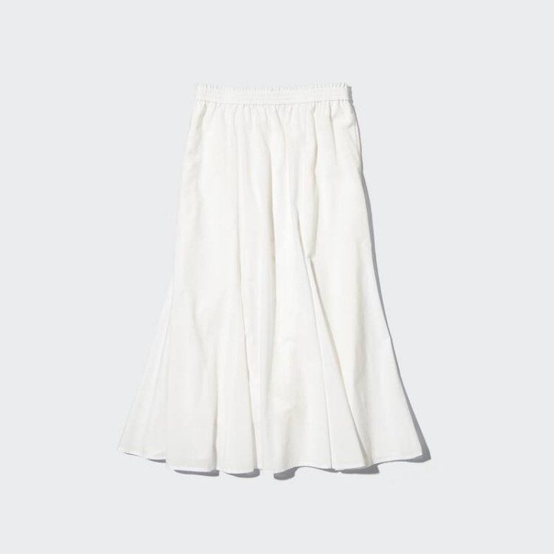 Women\'s Uniqlo Long Skirts White | ISHD-25831