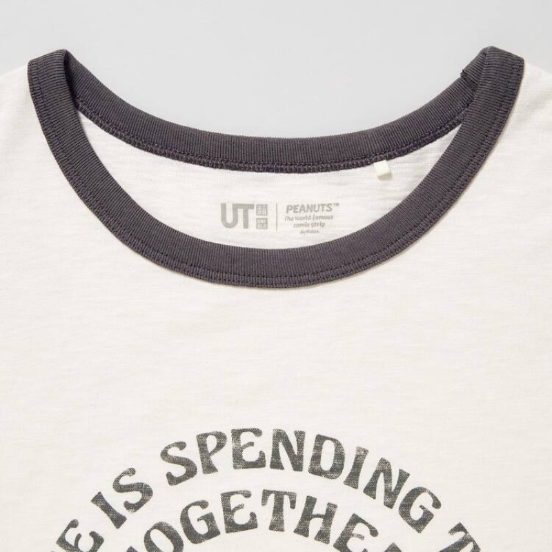 Women's Uniqlo Love Sunshine & Peanuts Ut Graphic T Shirts White | EWNB-17256