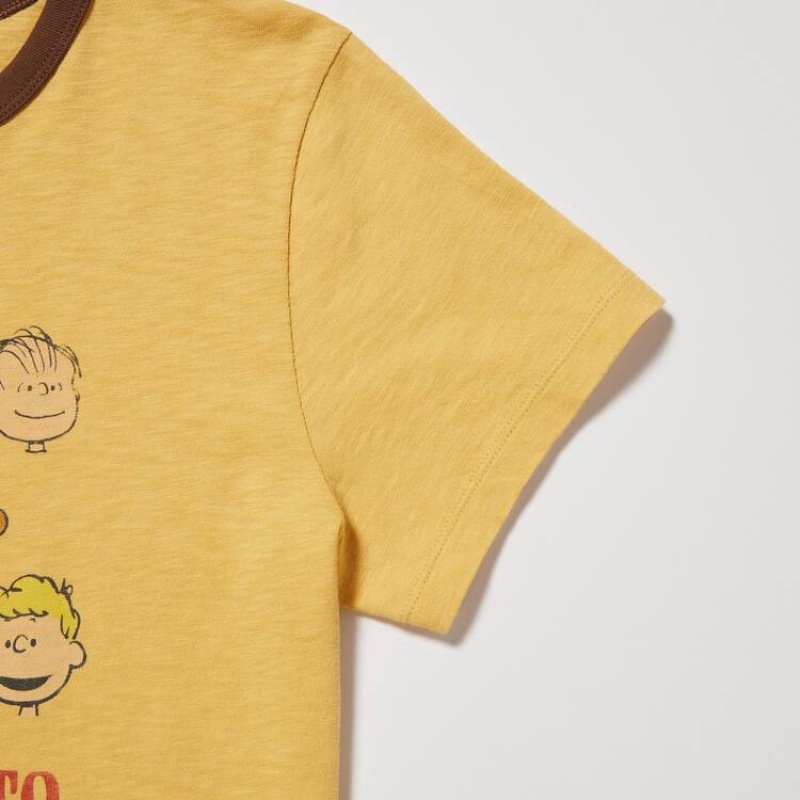 Women's Uniqlo Love Sunshine & Peanuts Ut Graphic T Shirts Yellow | WJBG-95031