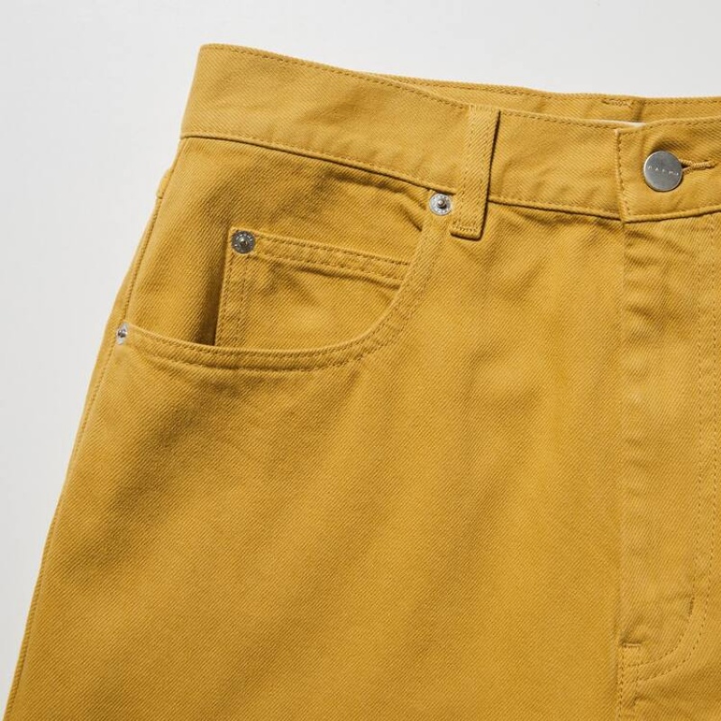 Women's Uniqlo Marnigy Jeans Yellow | JKQH-54280