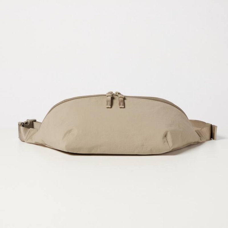 Women's Uniqlo Nylon Crossbody Bags Beige | DNOT-28075