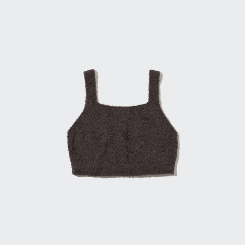 Women\'s Uniqlo Soft Fluffy Relaxed Fitlette Bras Dark Brown | GOCX-14360