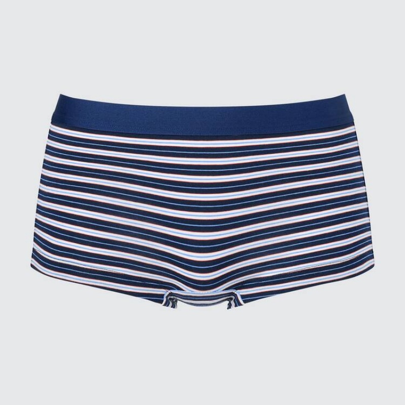 Women\'s Uniqlo Striped Boy Underwear Navy | GVZU-32018