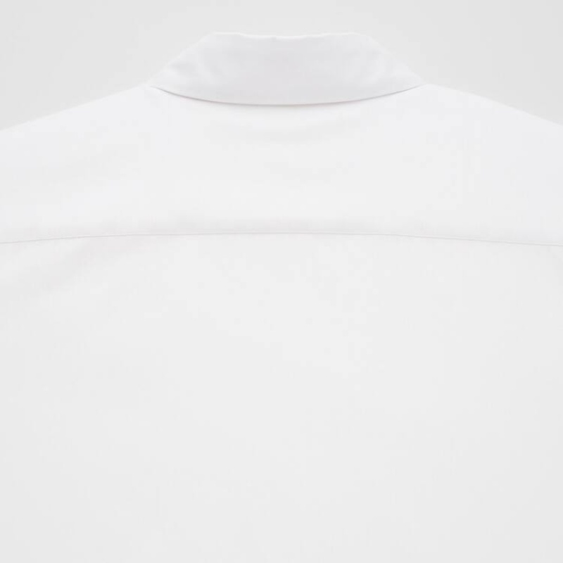 Women's Uniqlo Supima Cotton Stretch Broadcloth Long Sleeved Shirts White | ODWN-69271