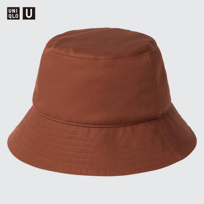 Women\'s Uniqlo U Blocktech Hats Brown | FZAW-40758