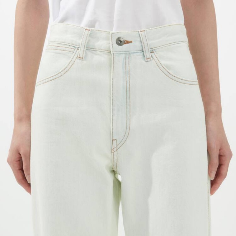 Women's Uniqlo U Curved Jeans White | NXPW-57319