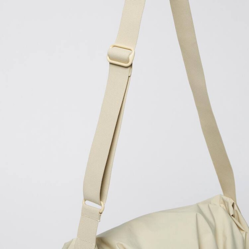 Women's Uniqlo U Drawstring Shoulder Bags Beige | LPQV-98560