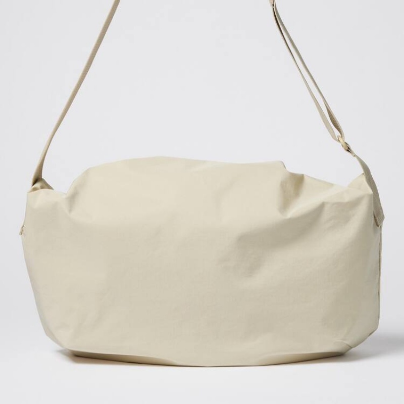 Women's Uniqlo U Drawstring Shoulder Bags Beige | LPQV-98560