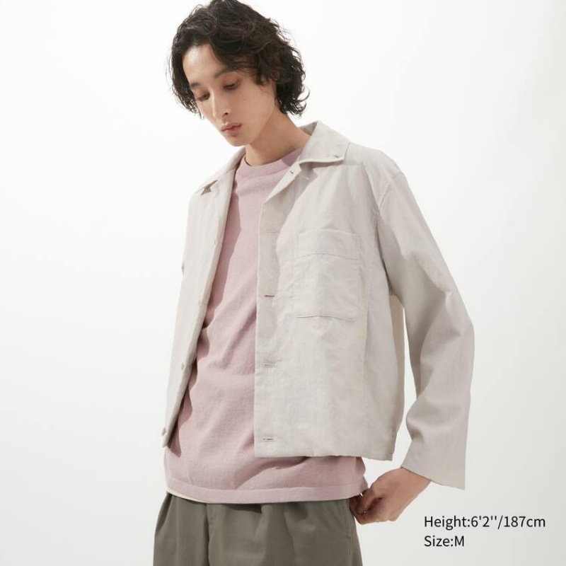 Women's Uniqlo U Jackets Beige | GPWK-41826