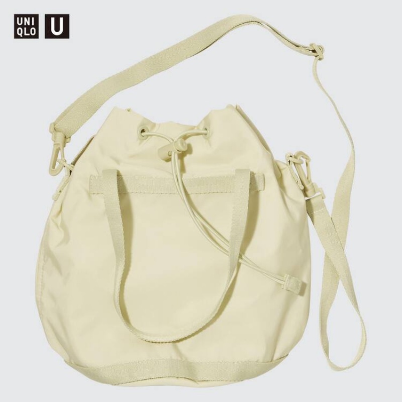 Women\'s Uniqlo U Medium Bucket Bags Beige | KDGZ-09152