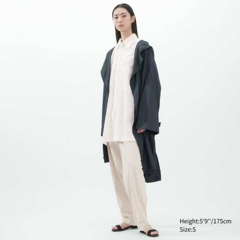 Women's Uniqlo U Oversized Shirts White | QYAX-05834