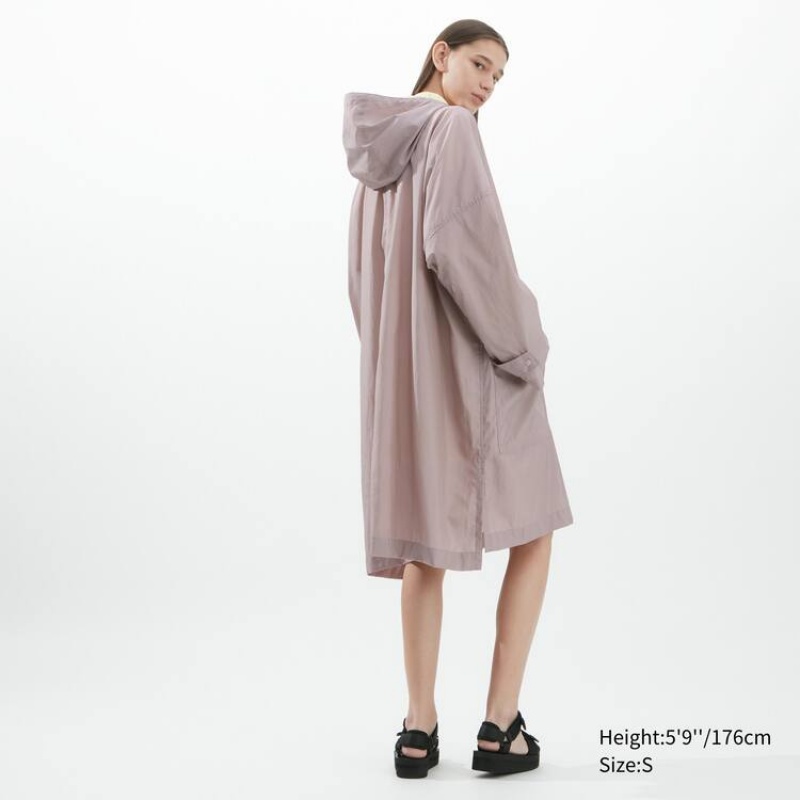 Women's Uniqlo U Poncho Jackets Pink | HSTI-78369