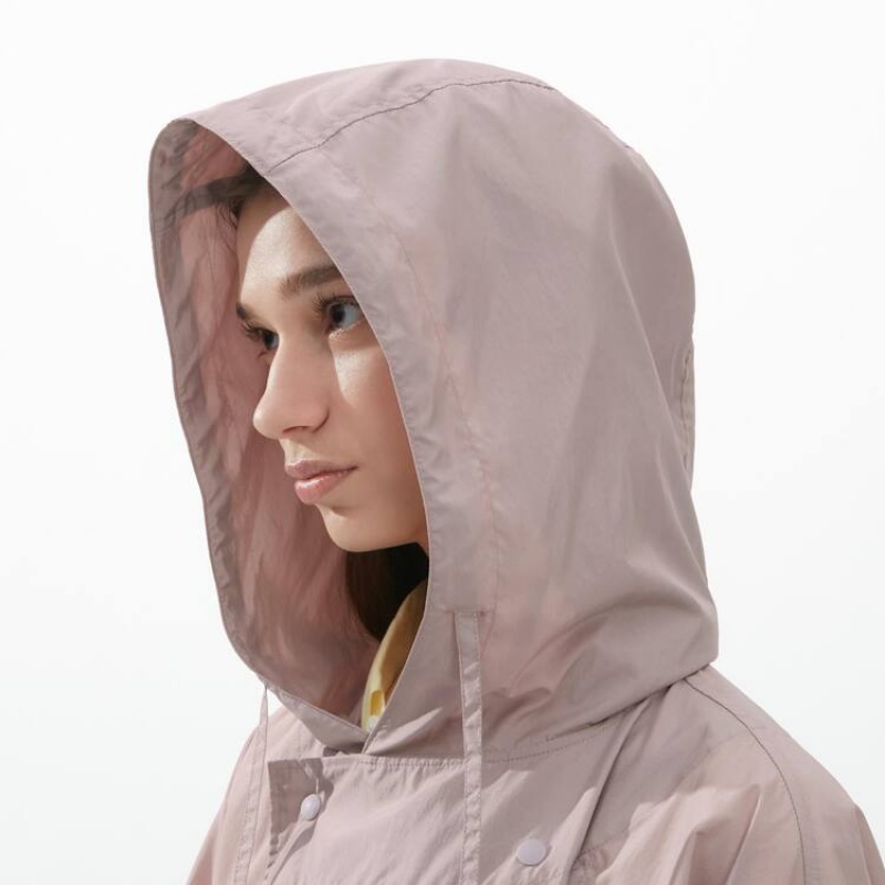 Women's Uniqlo U Poncho Jackets Pink | HSTI-78369