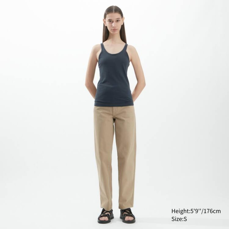 Women's Uniqlo U Vest Dark Grey | HKXI-68701