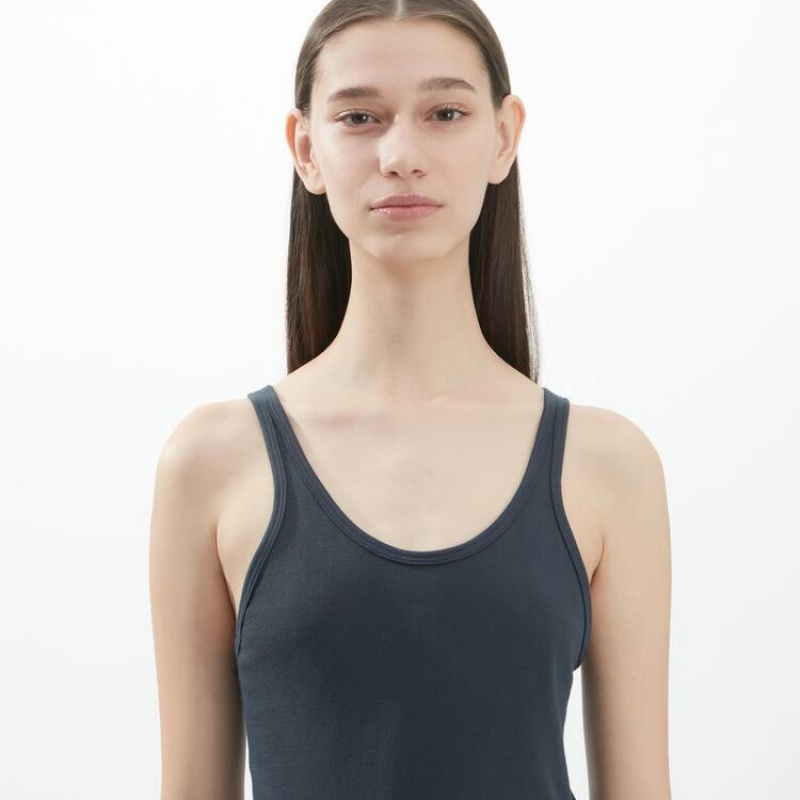 Women's Uniqlo U Vest Dark Grey | HKXI-68701