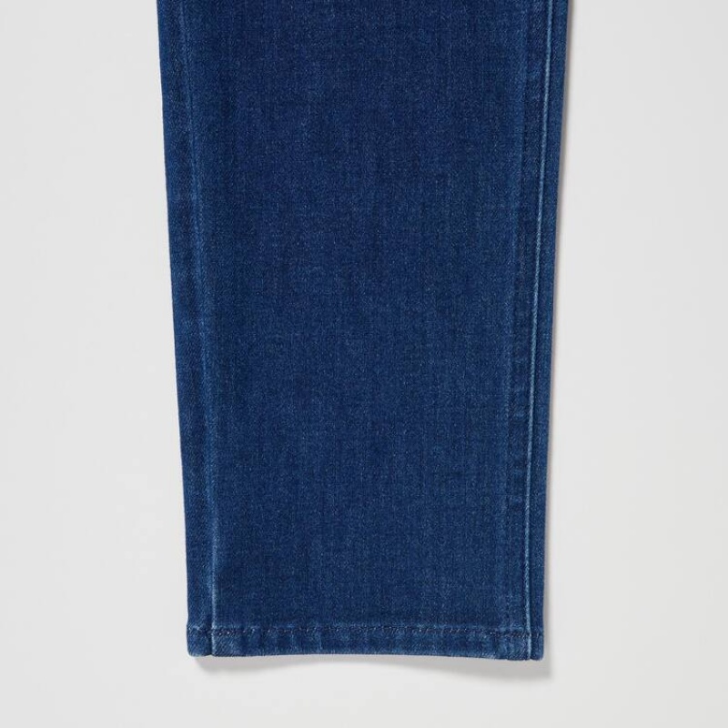 Women's Uniqlo Ultra Stretch Denim (Long) Trousers Blue | IFJZ-08157