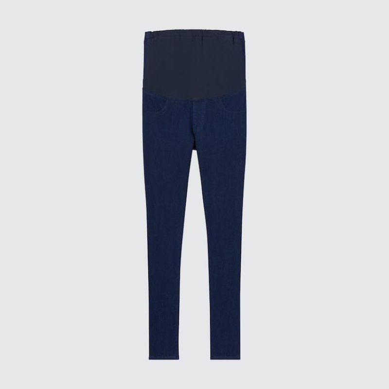 Women\'s Uniqlo Ultra Stretch Denim Maternity Leggings Blue | DNXS-21890