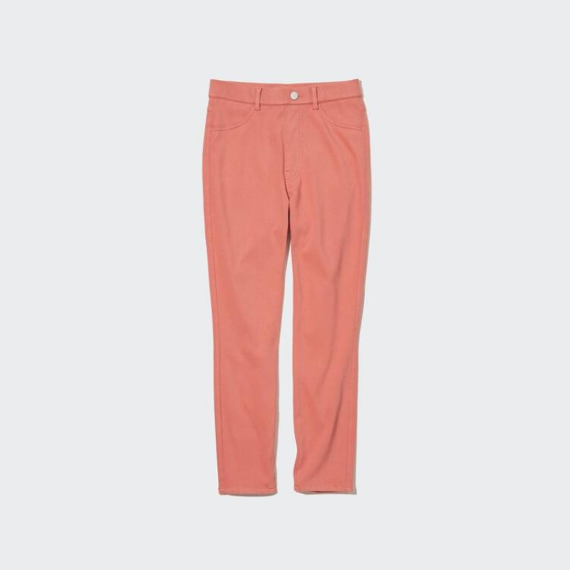 Women's Uniqlo Ultra Stretch High Rise Cropped Leggings Pink | ESFZ-36875